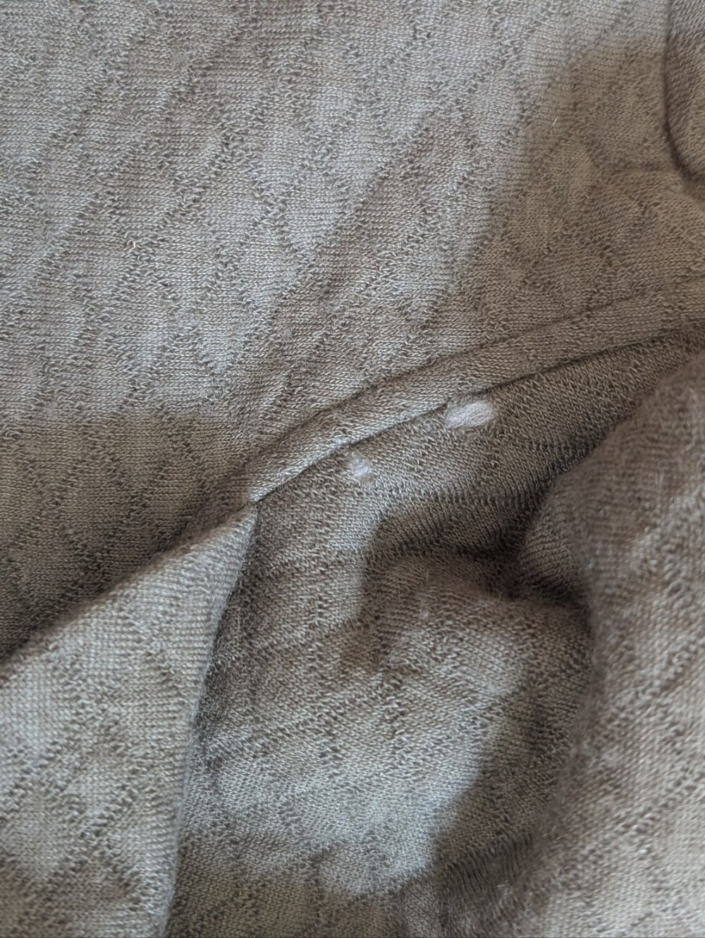 Quilted Funnel Neck Pullover Sweater - Olive